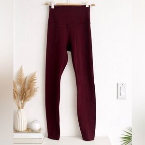 Worn Once Lululemon Align Burgundy Maroon High-Waisted Leggings Size 2 | 25”